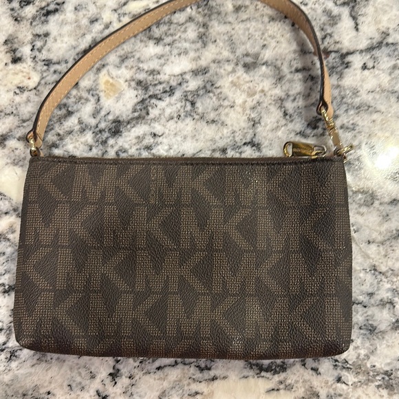 Michael Kors Brown Monogram Wristlet Clutch - Picture 6 of 6
